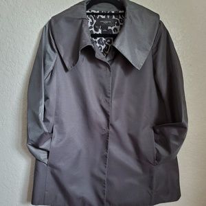 EUC ANN TAYLOR CHIC GRAY TRENCH COAT SZ S